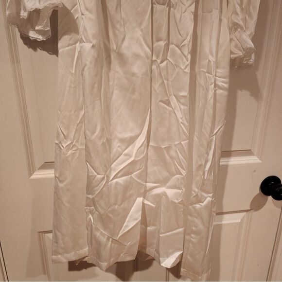 Vintage Barbizon white open front nightgown L - Picture 4 of 6